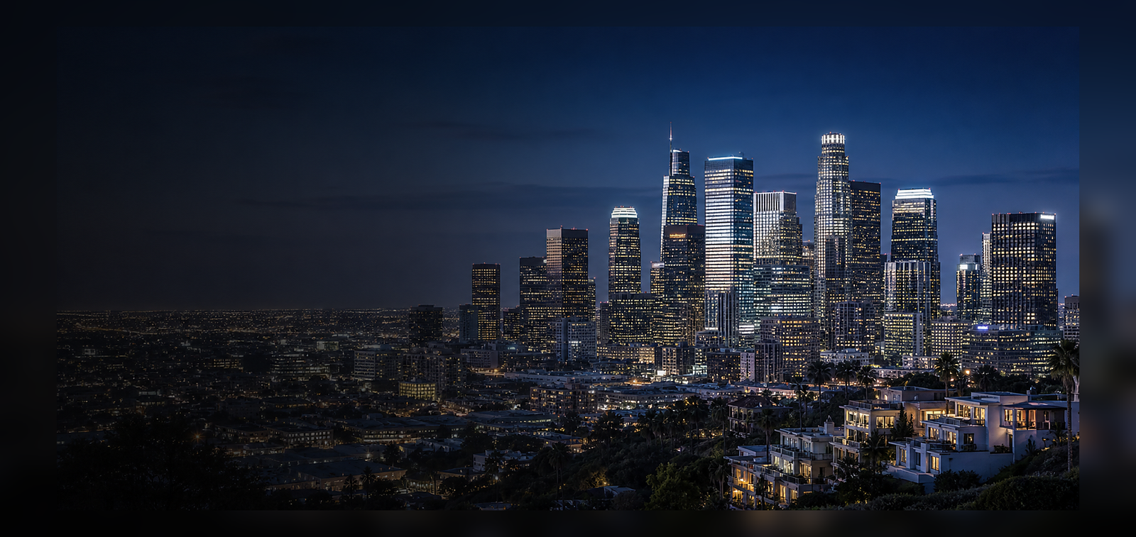 Los Angeles skyline at night